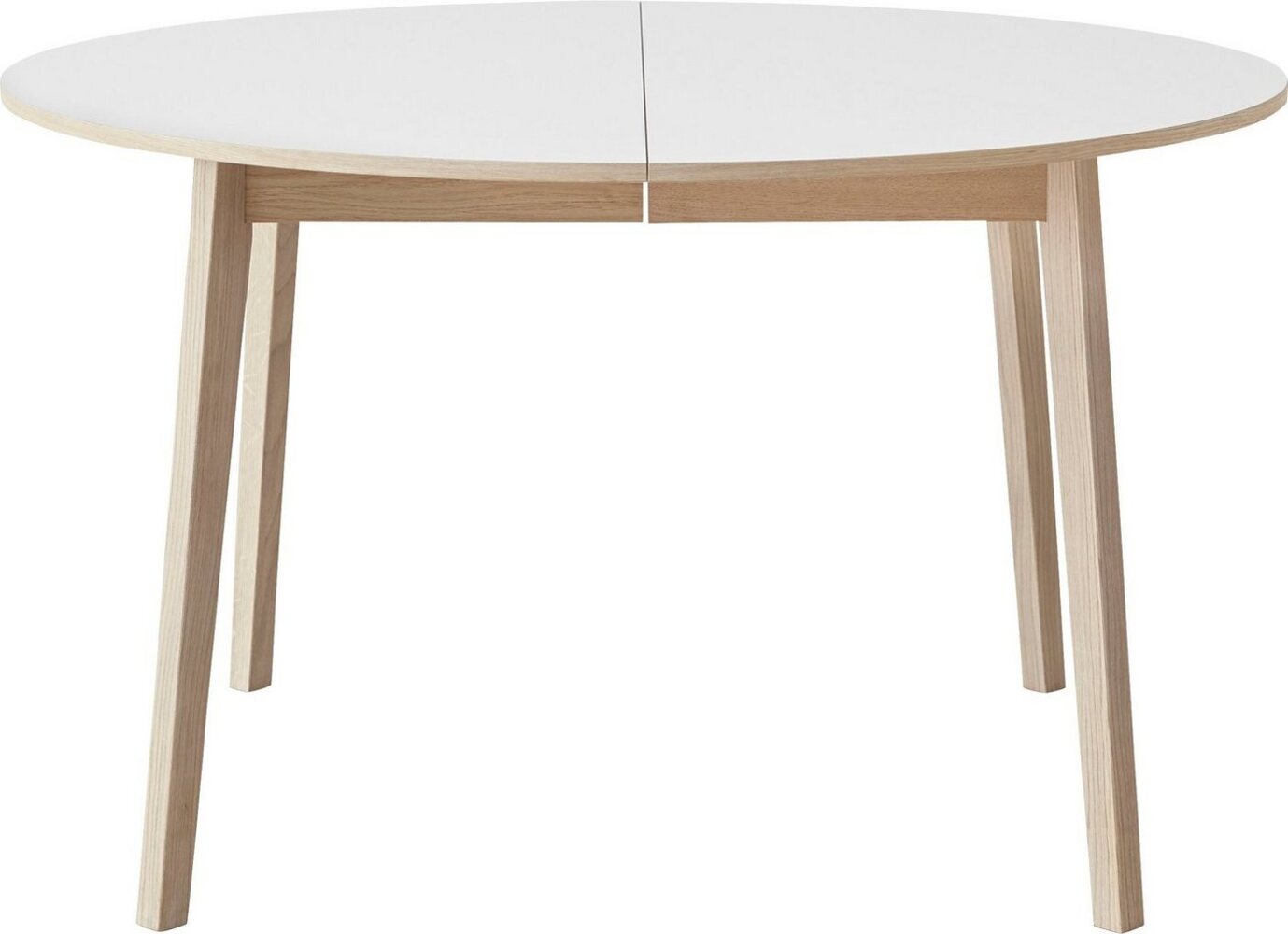 Hammel Furniture Esstisch Basic Single, ausziehbar, inklusive 2 Einlegeplatten, Ø130/228 cm, Melamin / Massivholz, stabiler dänische Design Tisch Bild 1