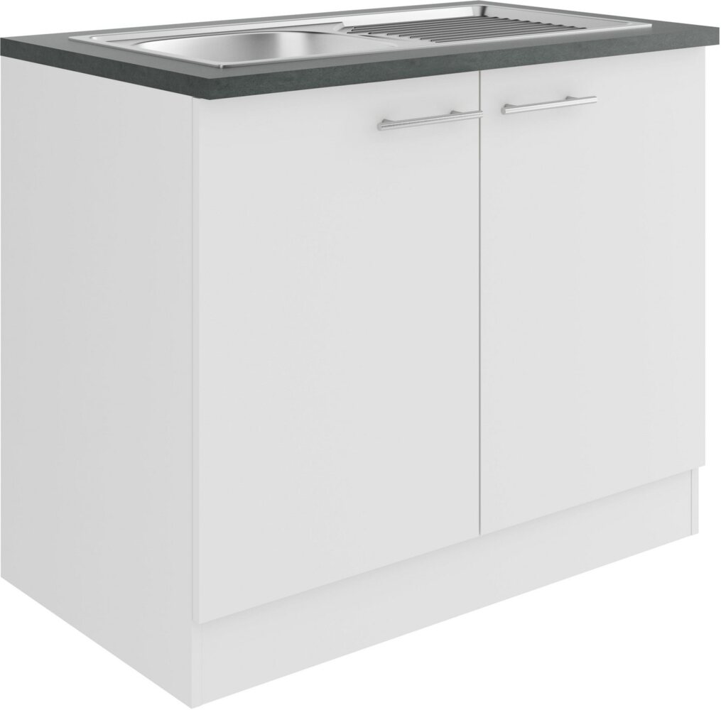 OPTIFIT Spülenschrank Bella Breite 100 cm, mit Edelstahl-Einbauspüle Bild 1