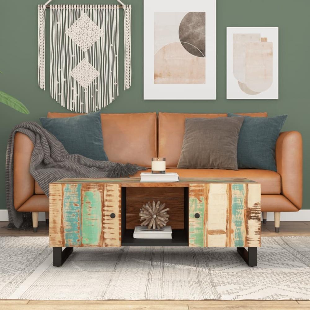 vidaXL Couchtisch 100x54x40 cm Altholz Massiv & Holzwerkstoff 351952 Bild 1