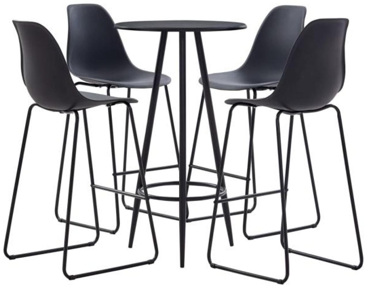 vidaXL 5-tlg. Bar-Set Kunststoff Schwarz [279715] Bild 1