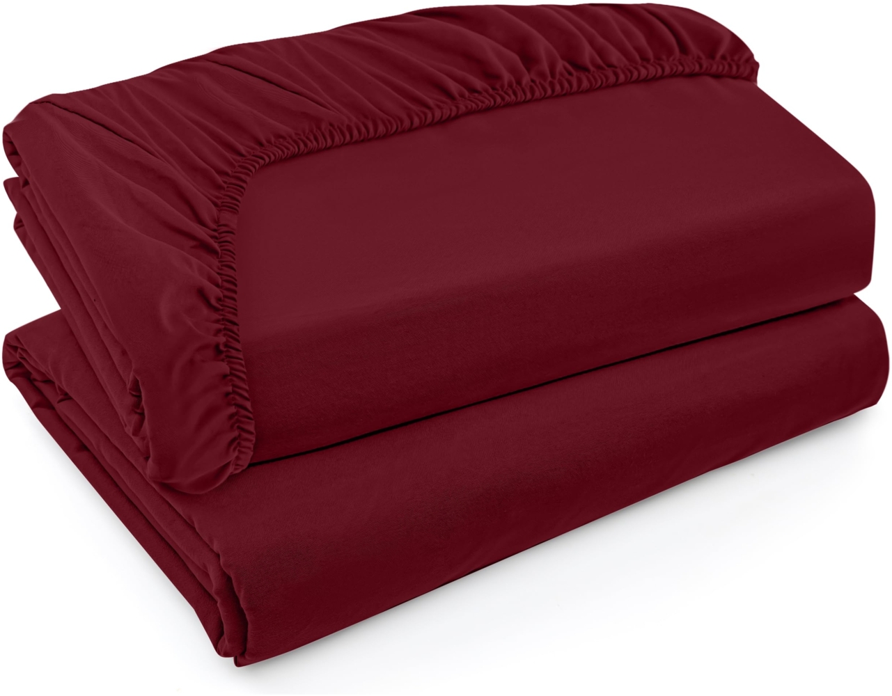 Utopia Bedding Twin XL Spannbettlaken, 2er-Pack Unterlaken, Weiche gebürstete Mikrofaser, Tiefe Taschen, Schrumpf- und Lichtbeständig, Pflegeleicht (Twin XL, Burgunderrot) Bild 1