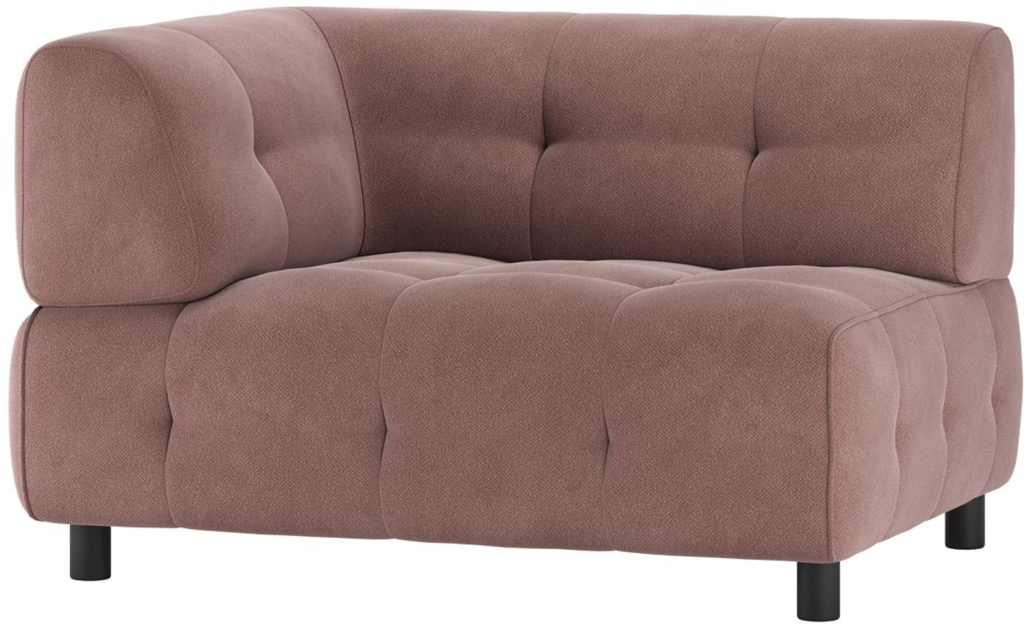 Modulsofa Louis aus gewebten Stoff Links, Rosa Bild 1