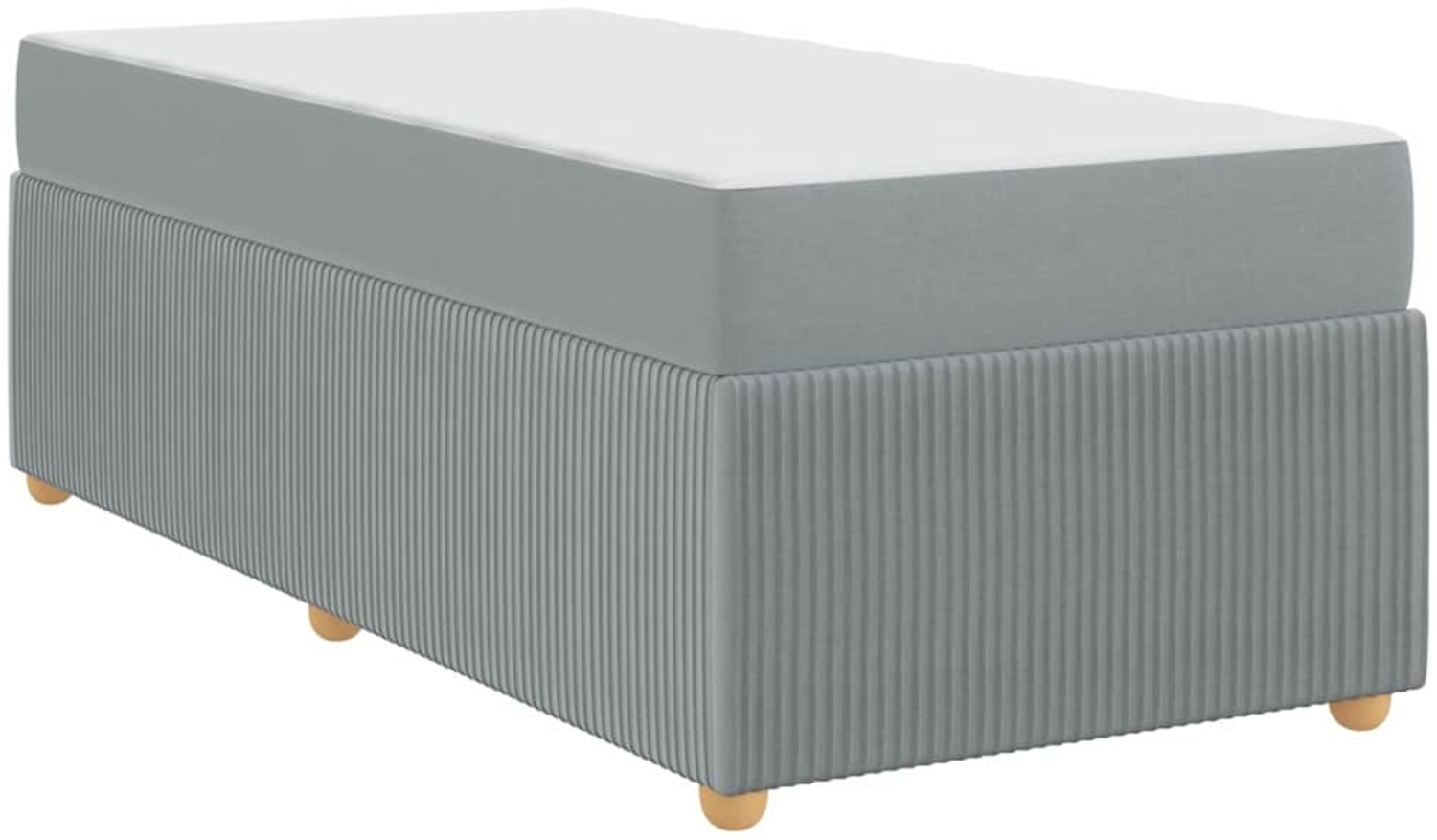 vidaXL Bettrahmen mit Matratze Hellgrau 100 x 200 cm Stoff 3398353 Bild 1