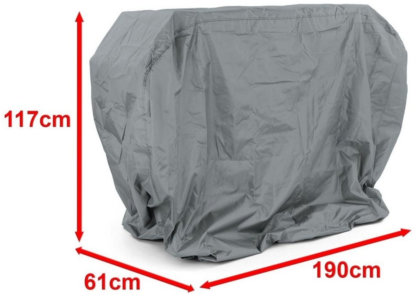 Premium Grillabdeckung Schutzhülle Cover BBQ Grill Schutz Grau XL 190x117x61cm Bild 1