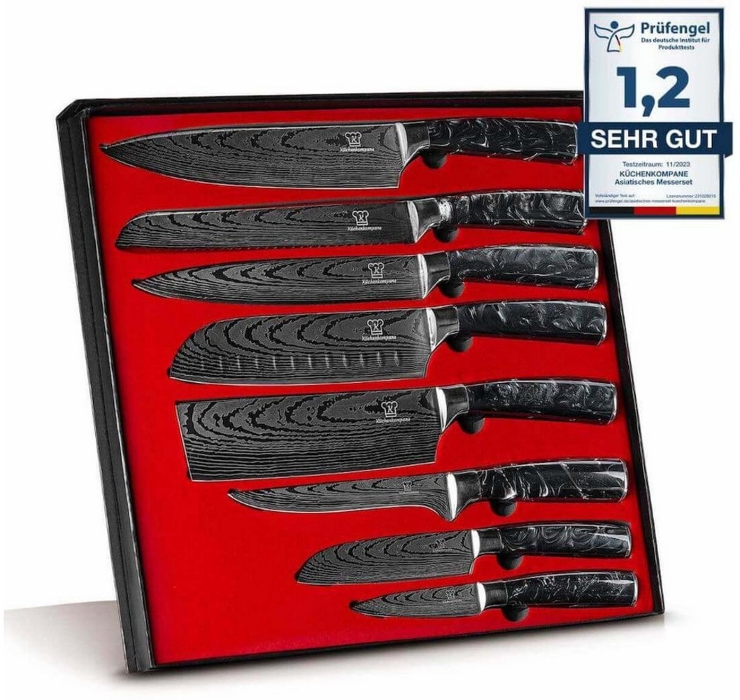 Küchenkompane Messer-Set Asiatisches Messerset Kuro 8-teiliges Küchenmesser Set Premium (8-tlg) Bild 1