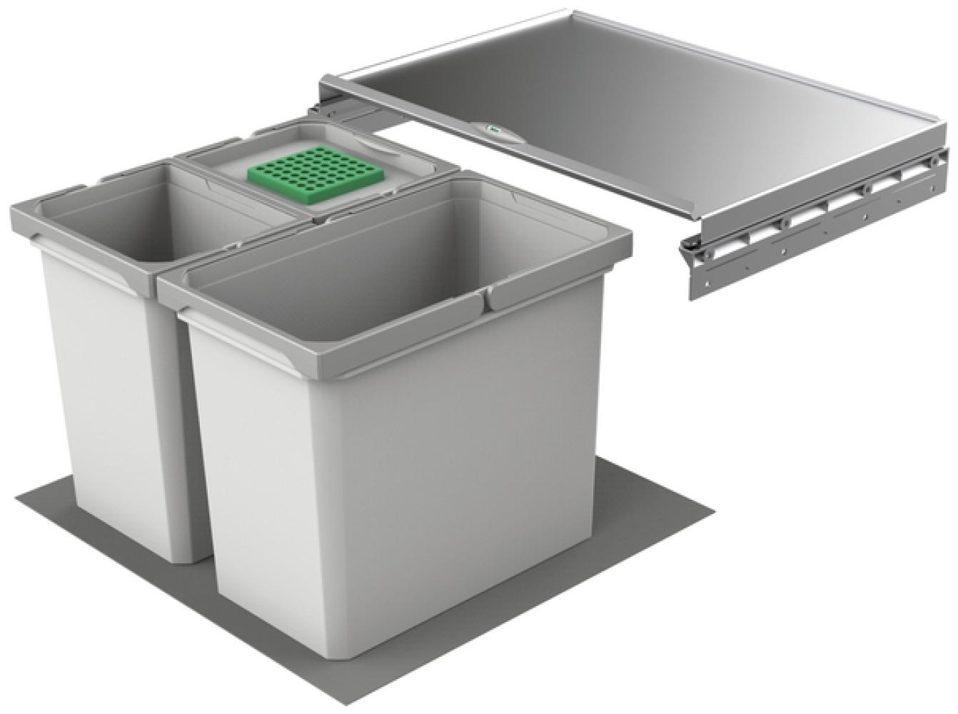 Abfallsorter Cox Box 2T/600-3 mit dreifach Trennung inkl. Biodeckel für 60 cm Schrankbreite / Abfalleimer / Abfallsammler / Mülleimer Bild 1