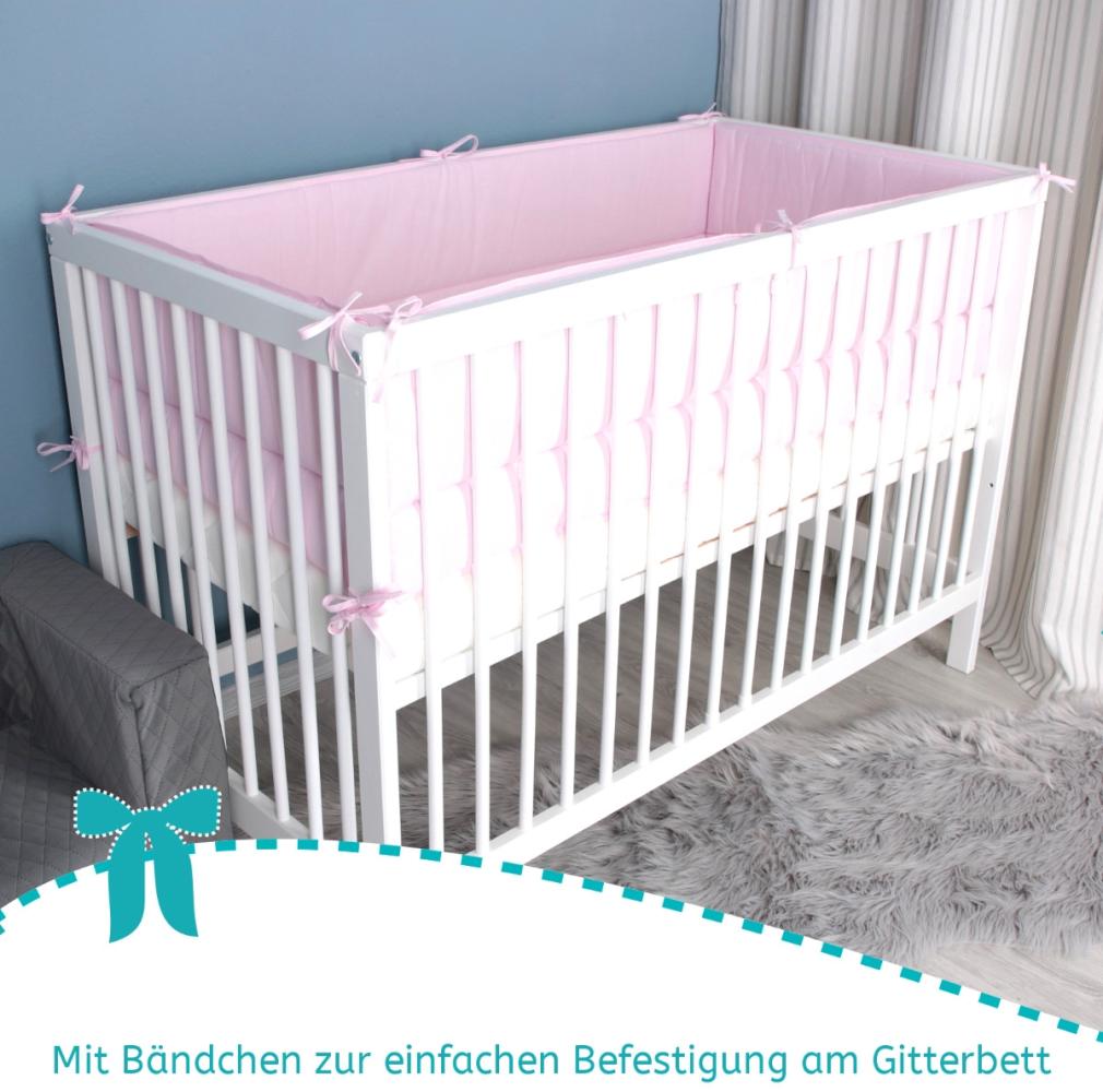 Bettnestchen Soft Nest für Kinderbetten 70 x 140 rosa Bild 1