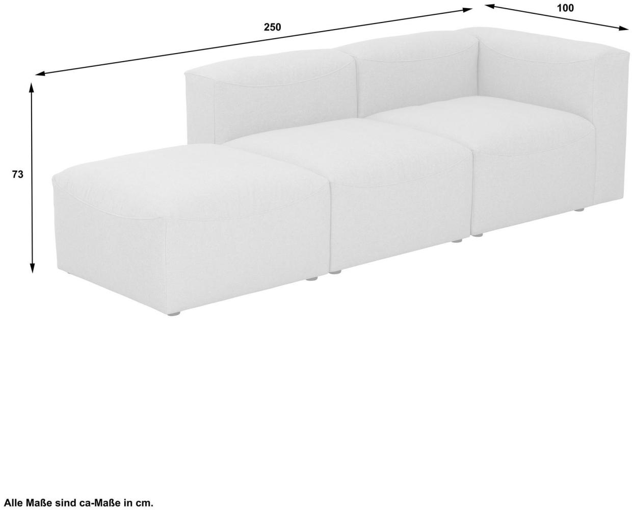 Sofa 2-Sitzer + Hocker Kaleigh Bezug Flachgewebe Kunststoff schwarz / creme 23212 Bild 1