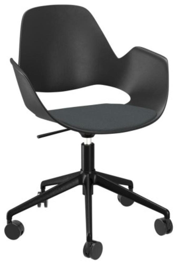 Bürostuhl FALK Aluminium schwarz dunkelgrau Bild 1