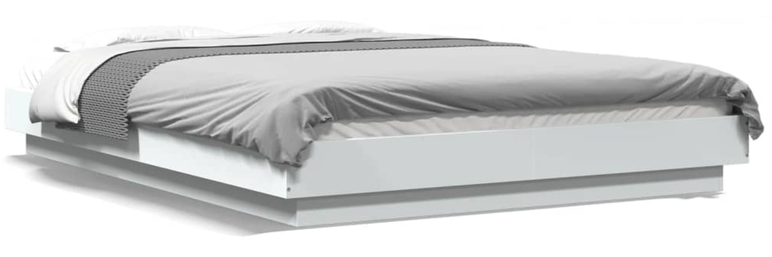 vidaXL Bettgestell Weiß 120x190 cm Holzwerkstoff 3281231 Bild 1