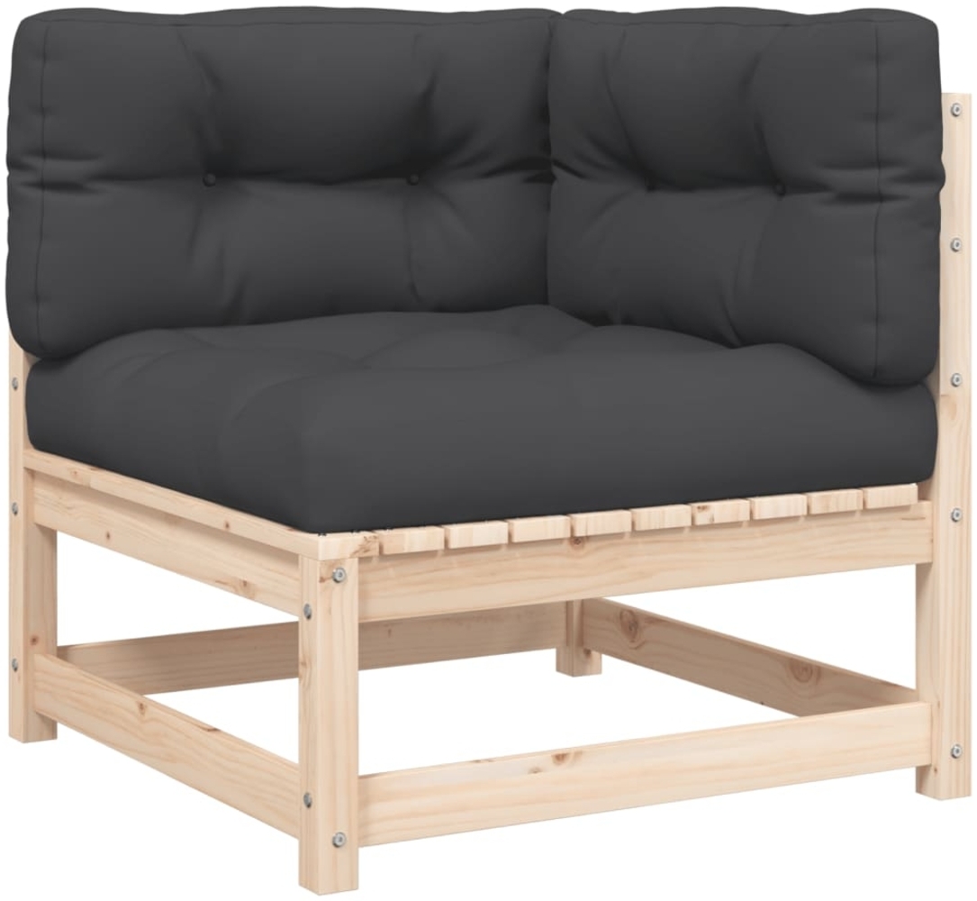 vidaXL Garten-Ecksofa mit Kissen Massivholz Kiefer 838061 Bild 1