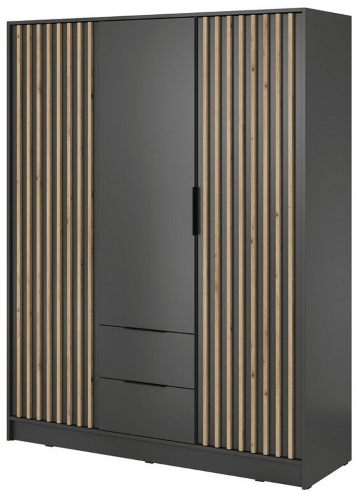 Compleo Kleiderschrank LISA Drehtürenschrank mit Lamellen, 3-türig Schrank, 150 cm Bild 1