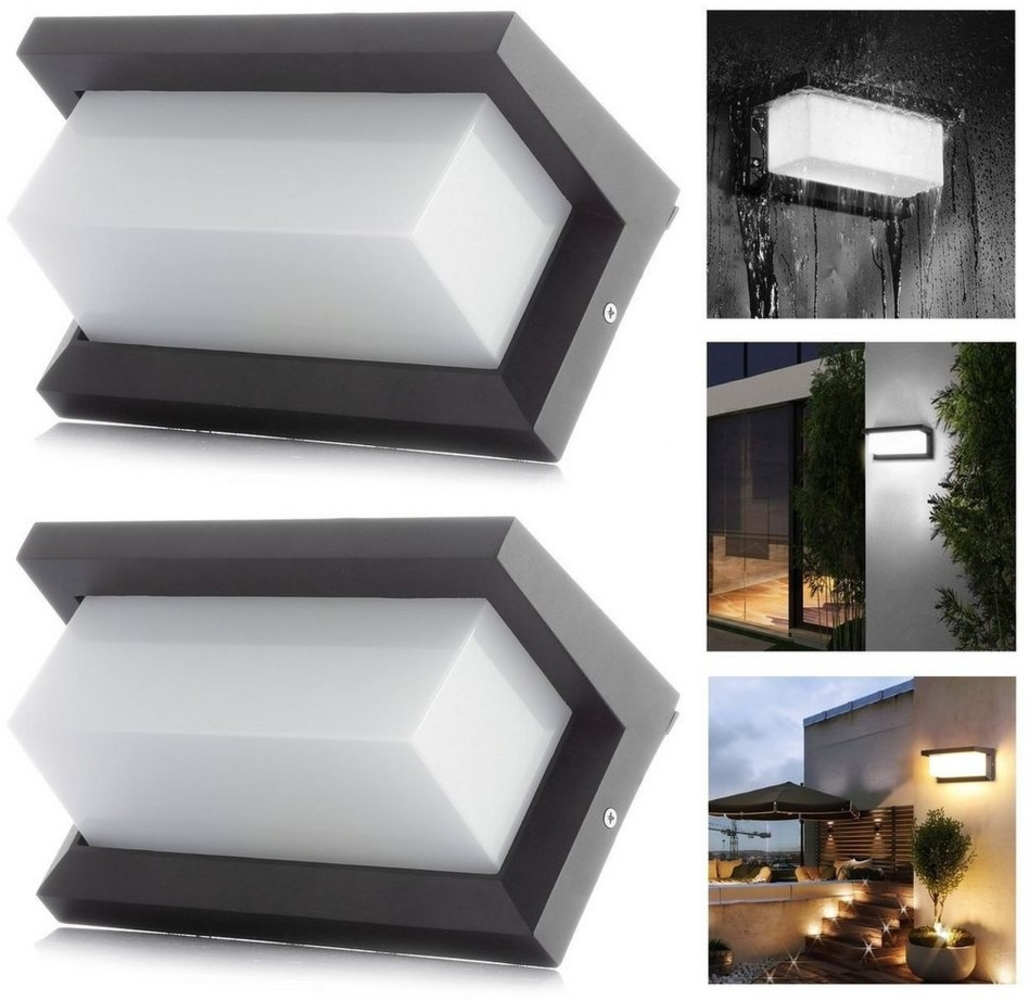 oyajia Außen-Wandleuchte 18W LED Wandlampe mit Bewegungsmelder, Gartenlampe, Aluminium Wandleuchte für Garden, Balkon, Flur Bild 1