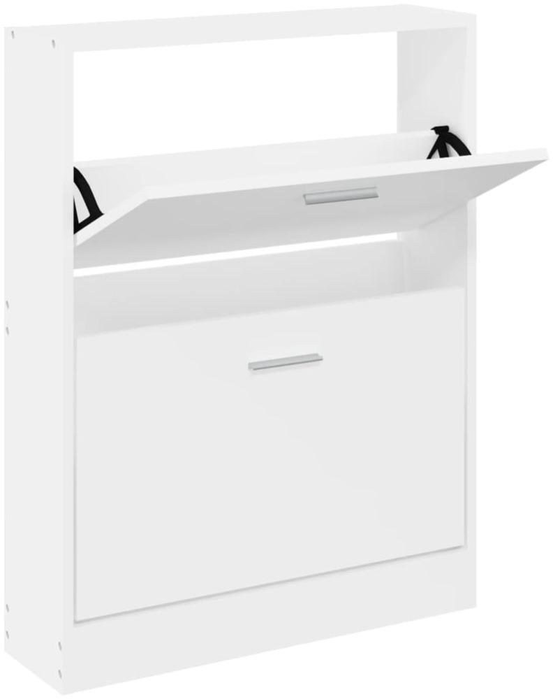vidaXL Schuhschrank Weiß 59x17x81 cm Holzwerkstoff 342534 Bild 1