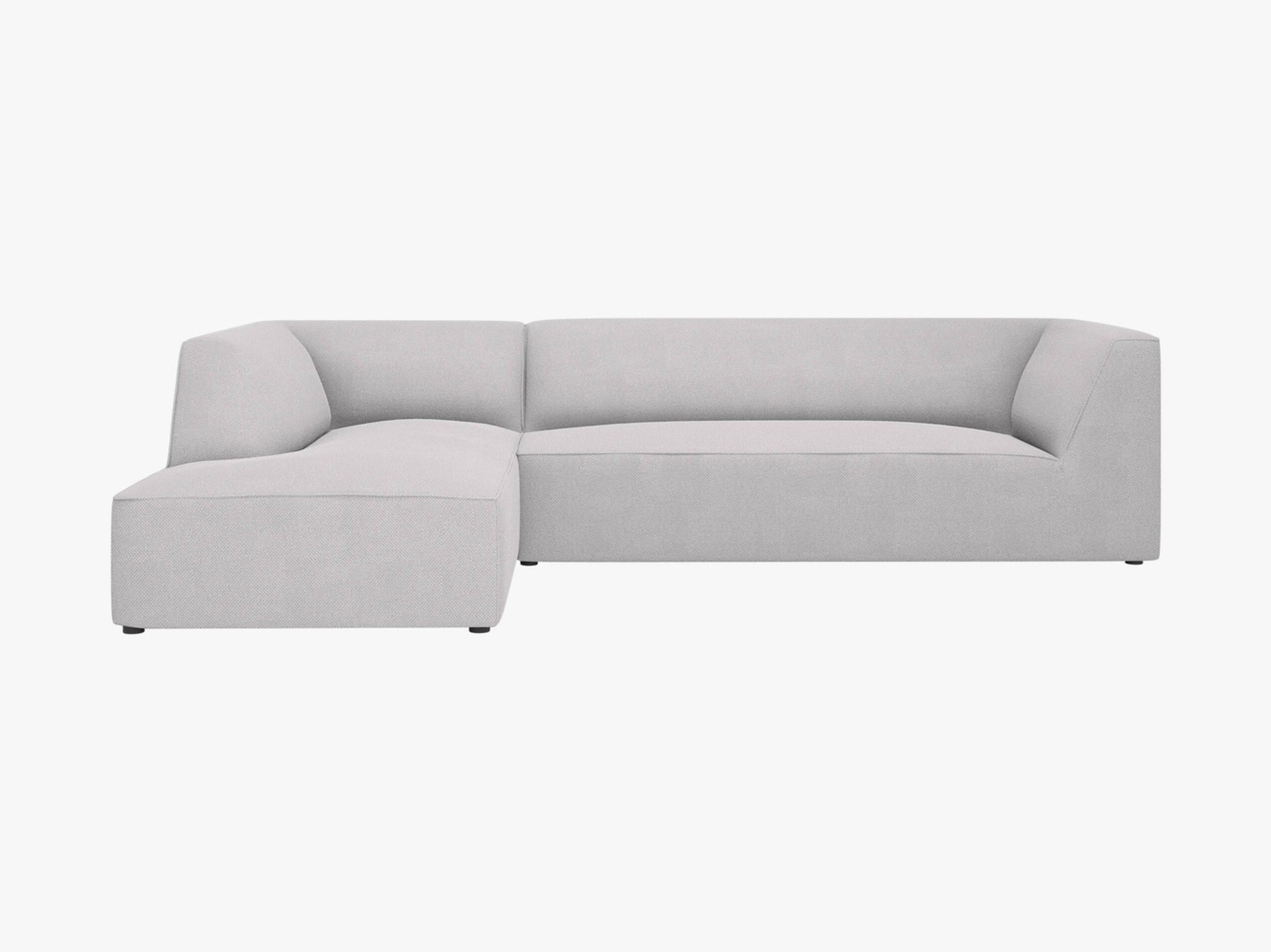 Micadoni 4-Sitzer Modular Sofa Ruby Links Strukturierter Stoff Ottawa Hellgrau Bild 1