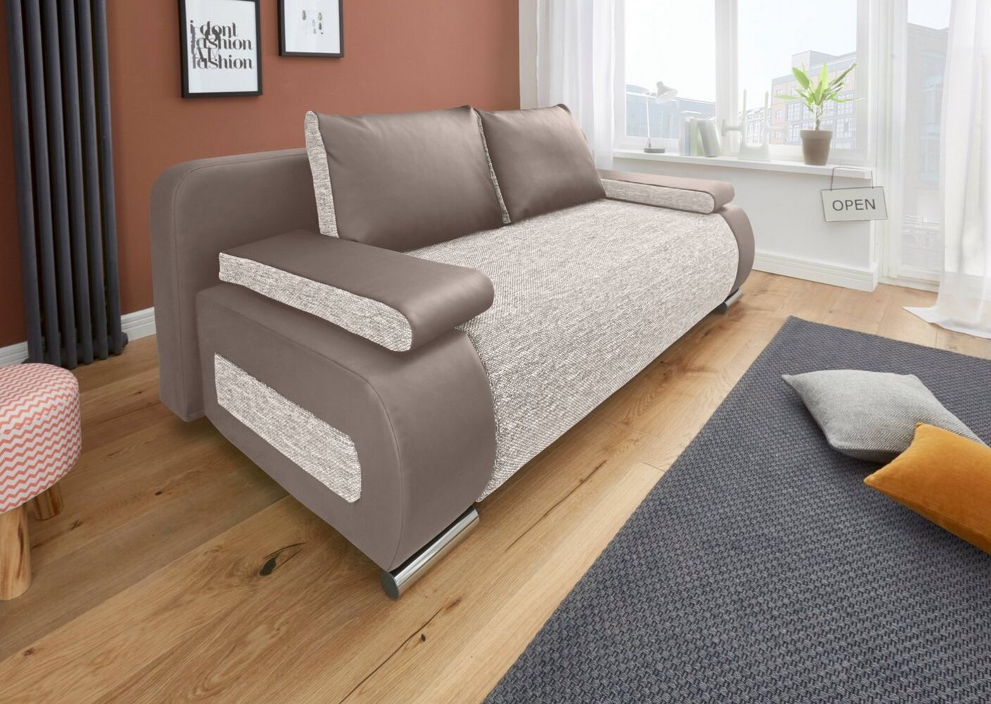 COLLECTION AB Schlafsofa Moritz, mit Bettfunktion und Bettkasten, komfortabler Federkern Bild 1