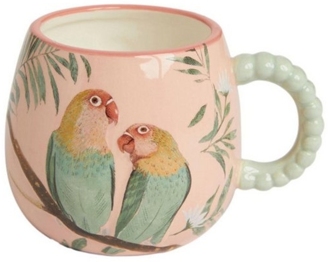 Next Becher Tasse mit Blumen- und Vogelmuster, Steingut Bild 1