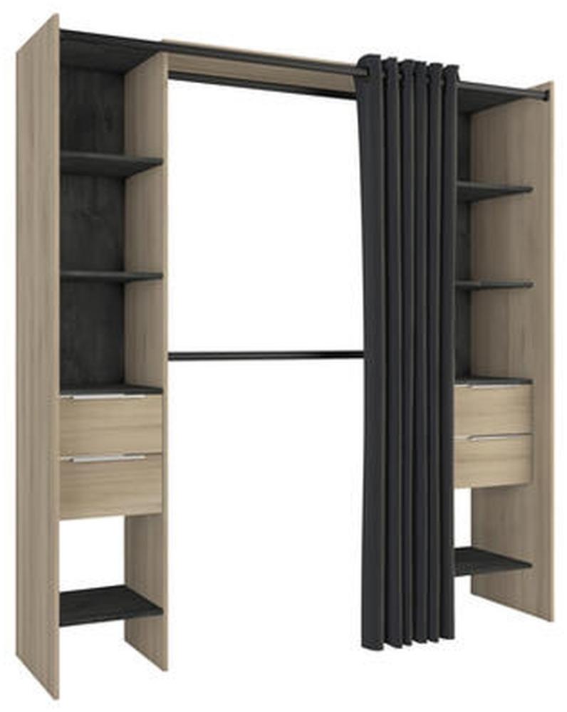 Kleiderschrank >Dana< in Kronberg Eiche/sidewalk - 190x203x50 (BxHxT) Bild 1