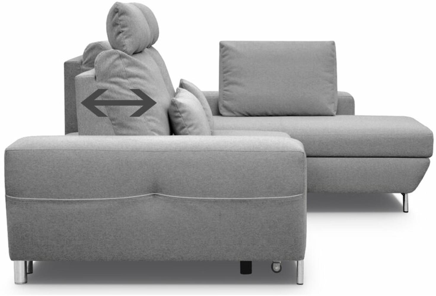 Stylefy Vernon Ecksofa Mikrofaser Graphit Rechts Bild 1