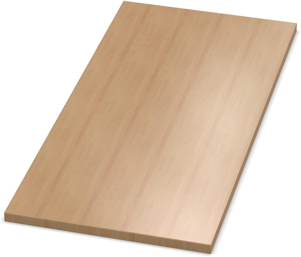 AUPROTEC Tischplatte 19mm Weißbuche 1800 x 600 mm Holzplatte Dekor Spanplatte mit Umleimer ABS Kante Auswahl: 180 x 60 cm Bild 1