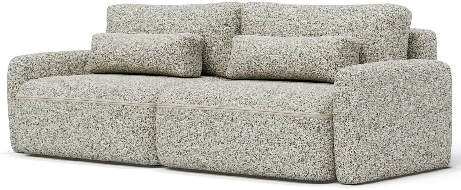 Selsey TARNER - Sofa mit ausziehbarer Ottomane und Bettkasten, Beige Bild 1