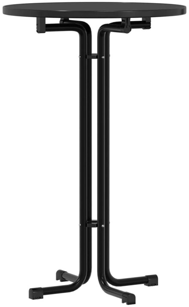 vidaXL Esstisch Schwarz Ø70x110 cm Holzwerkstoff und Stahl 4008303 Bild 1