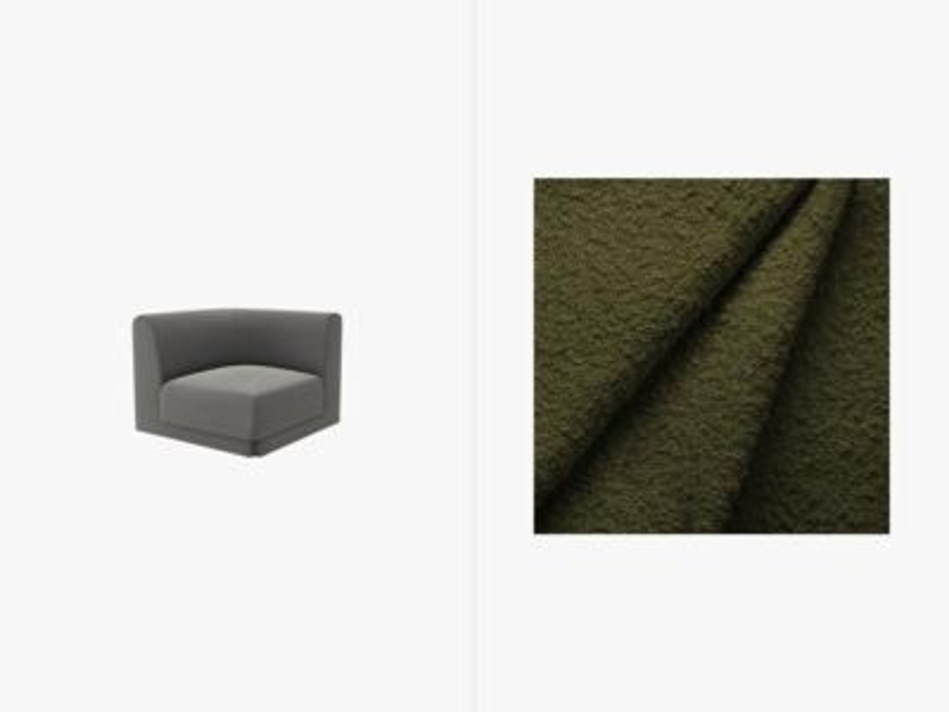 Micadoni Modul Ecke Miley Boucle Schwarz Bild 1