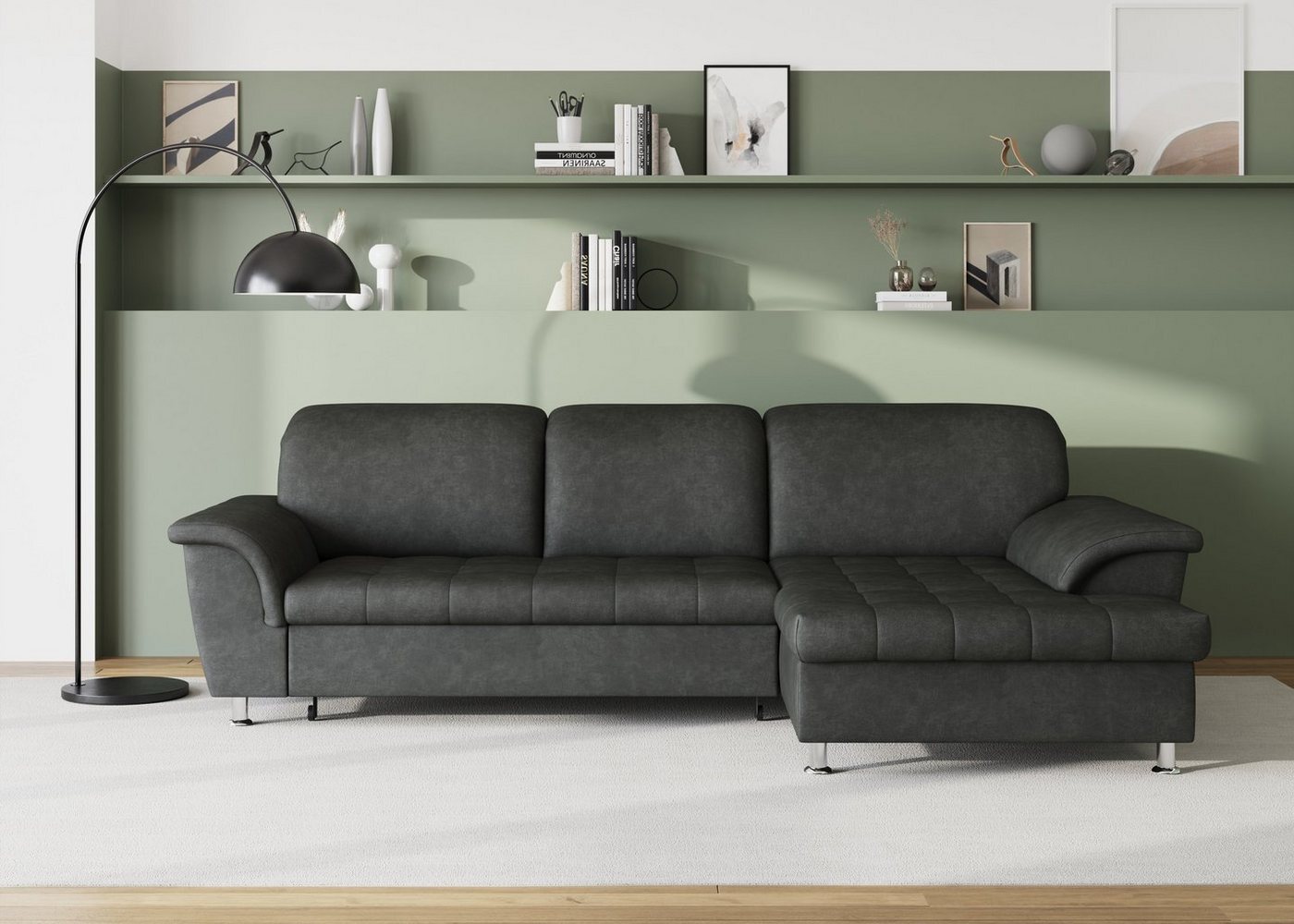 DOMO collection Ecksofa Franzi Steppung im Sitzbereich B7T/H: 278/162/80 cm, L-Form, wahlweise mit Bettfunktion, Bettkasten und Kopfteilverstellung Bild 1