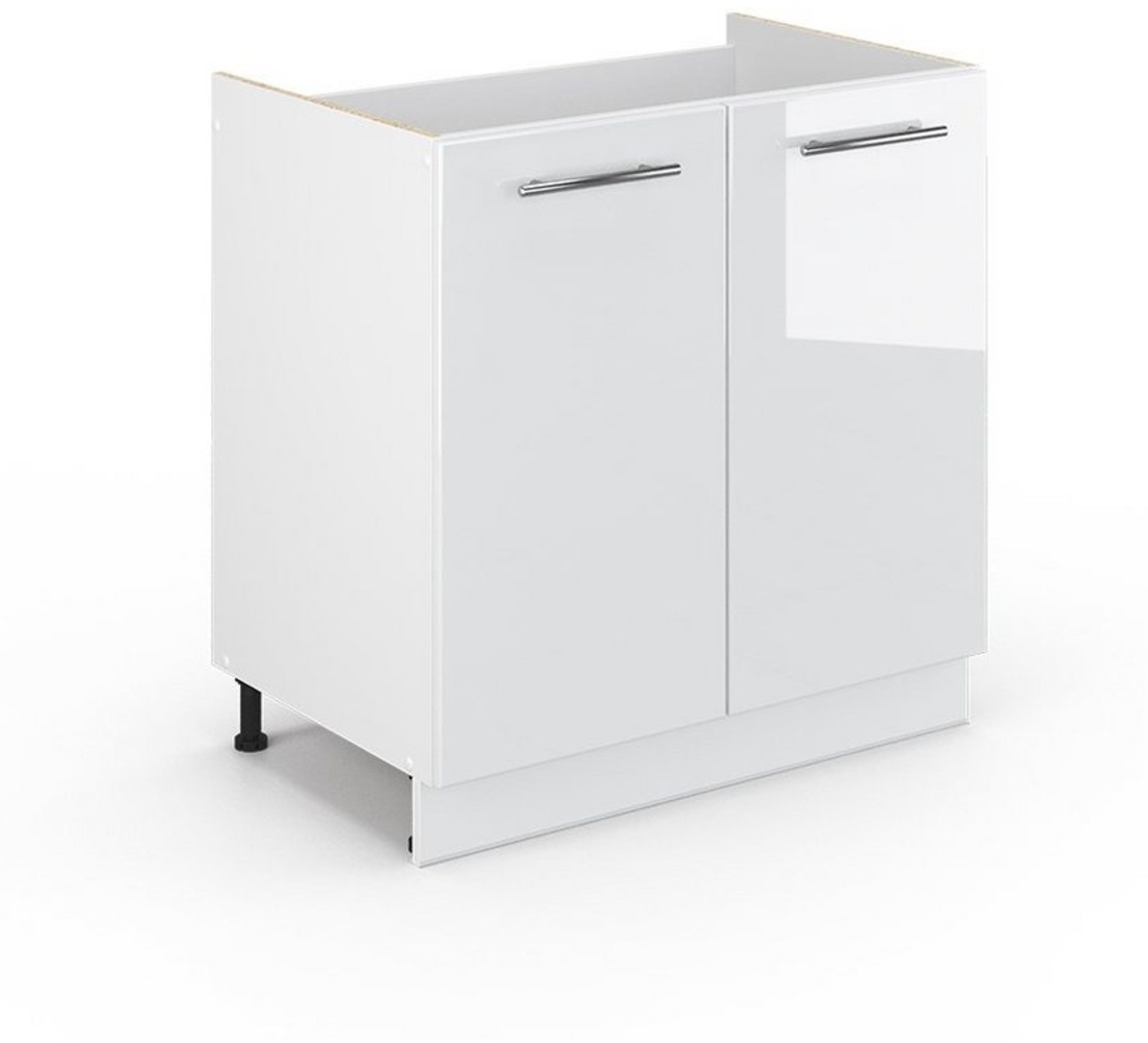 Waschbeckenunterschrank Fame-Line Weiß Hochglanz 80 x 82 cm ohne Arbeitsplatte Vicco Bild 1