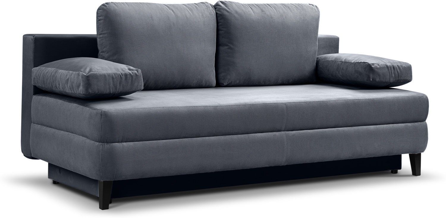 Schlafsofa (B/H/T: 200x91x100 cm) in Blau-grau Bild 1