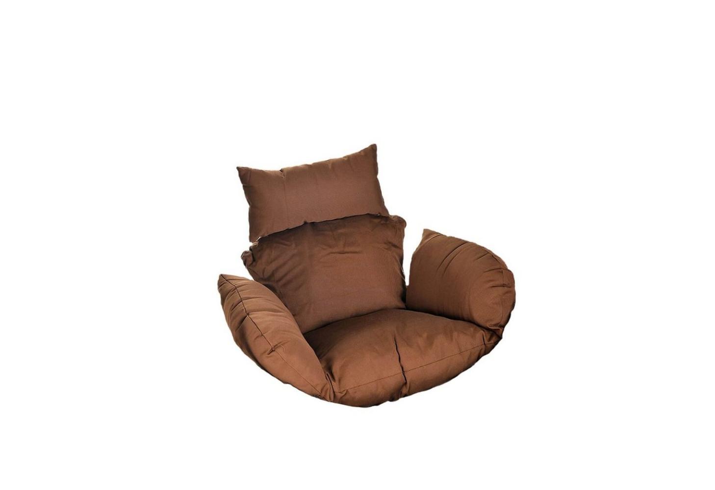 HOME DELUXE Polyrattan Hängesessel CIELO - Grau/Braun nur Kissen Bild 1