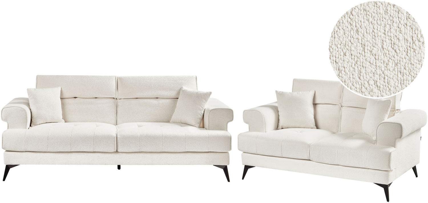 5-Sitzer Sofa Set Stoff weiß SKIVE Bild 1