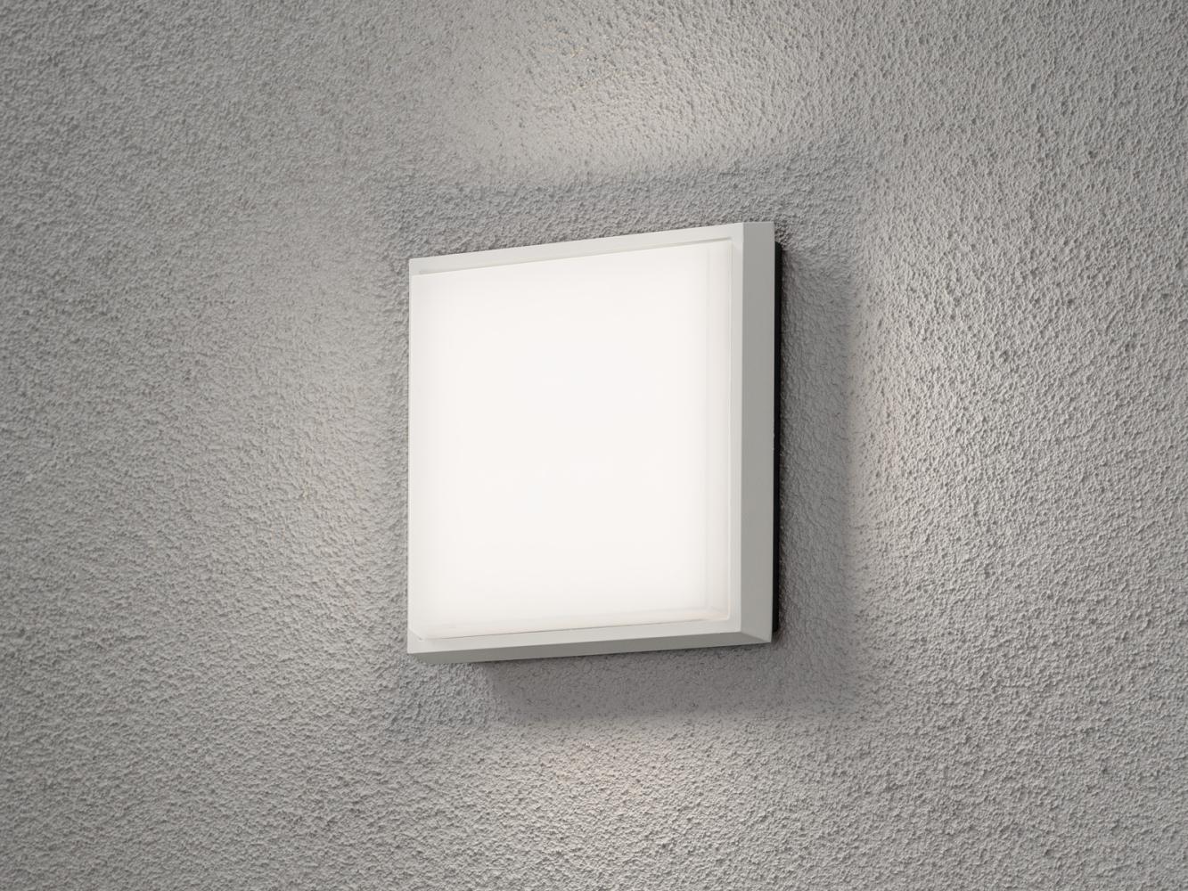 KONSTSMIDE No. 7975-250 Aussenwand- und Deckenleuchte Cesena LED 3000 K weiß eckig Bild 1