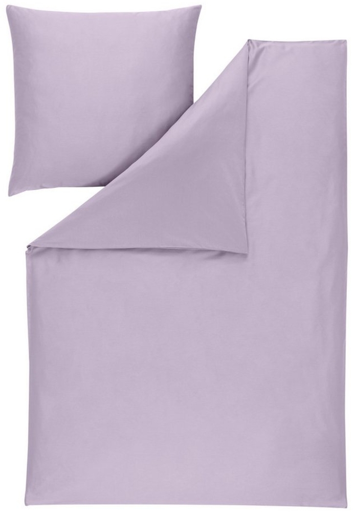 Estella Bettwäsche Mako Satin Valetta 135x200 + Kissen 80x80 Uni lilac, Baumwolle, 2 teilig, mako satin bettwäsche 135x200 sale warm baumwolle bettwäsche 135x200 Bild 1