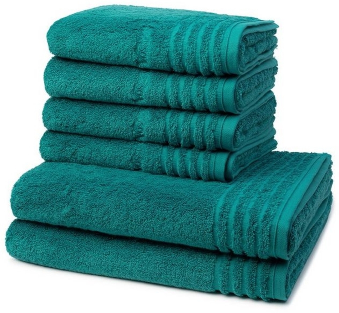 Vossen Vienna Style Supersoft 6 tlg. Frottier-Set - 4 X Handtuch (50 X 100cm), 2 X Duschtuch (67 X 140cm) - 620 g/m2 - Lagoon Bild 1