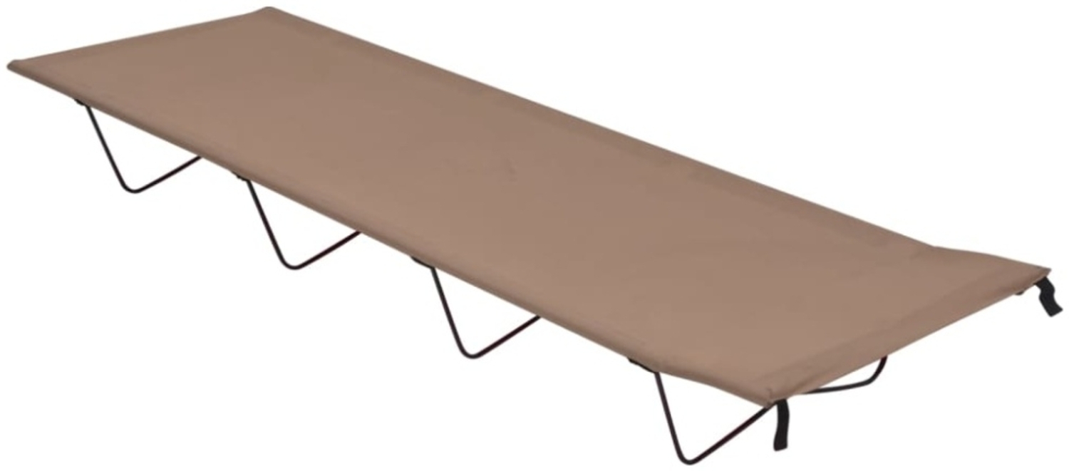 vidaXL Campingbett 180 x 60 x 19 cm Oxford-Gewebe und Stahl Taupe 312482 Bild 1