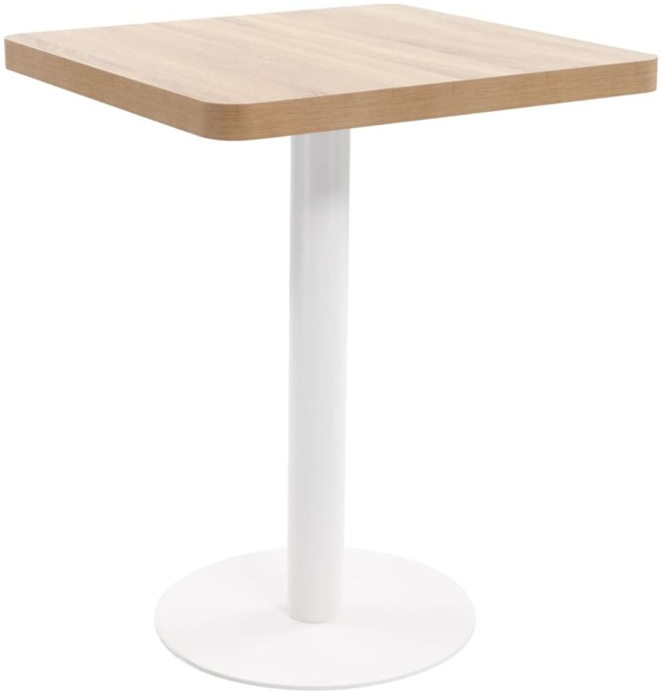 vidaXL Bistrotisch Hellbraun 60x60 cm MDF 286429 Bild 1