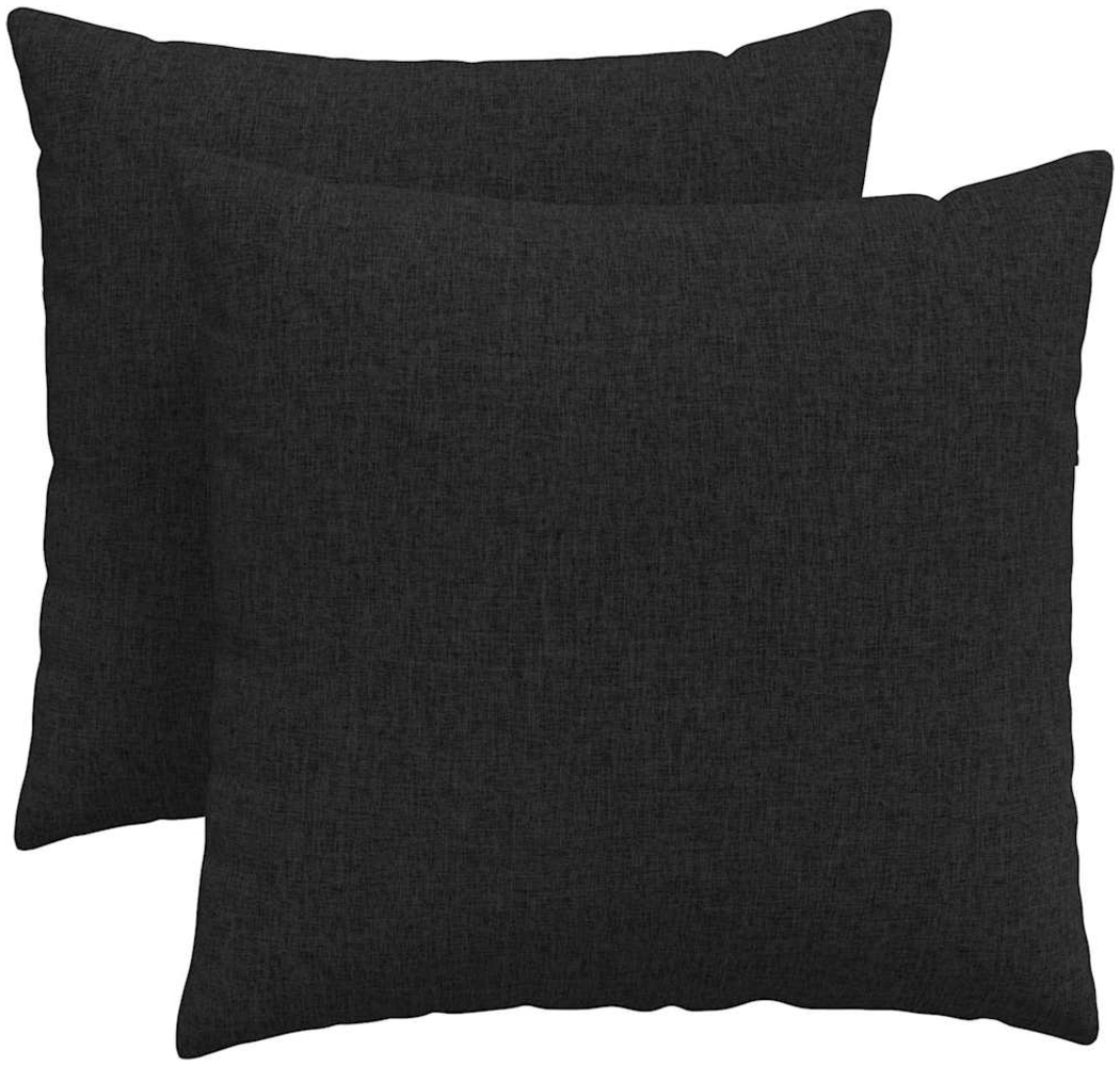 vidaXL Sofakissen 2 Stück Schwarz 45 x 45 cm Stoff 42013913 Bild 1