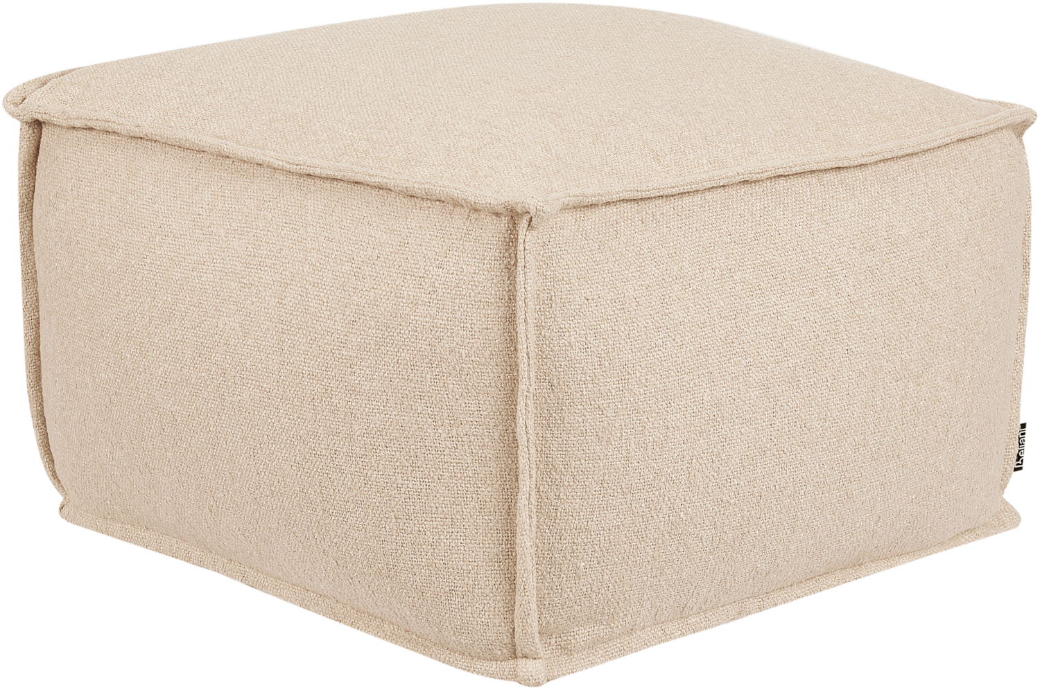 Pouf Baumwolle beige 50 x 50 x 30 cm SHERALI Bild 1