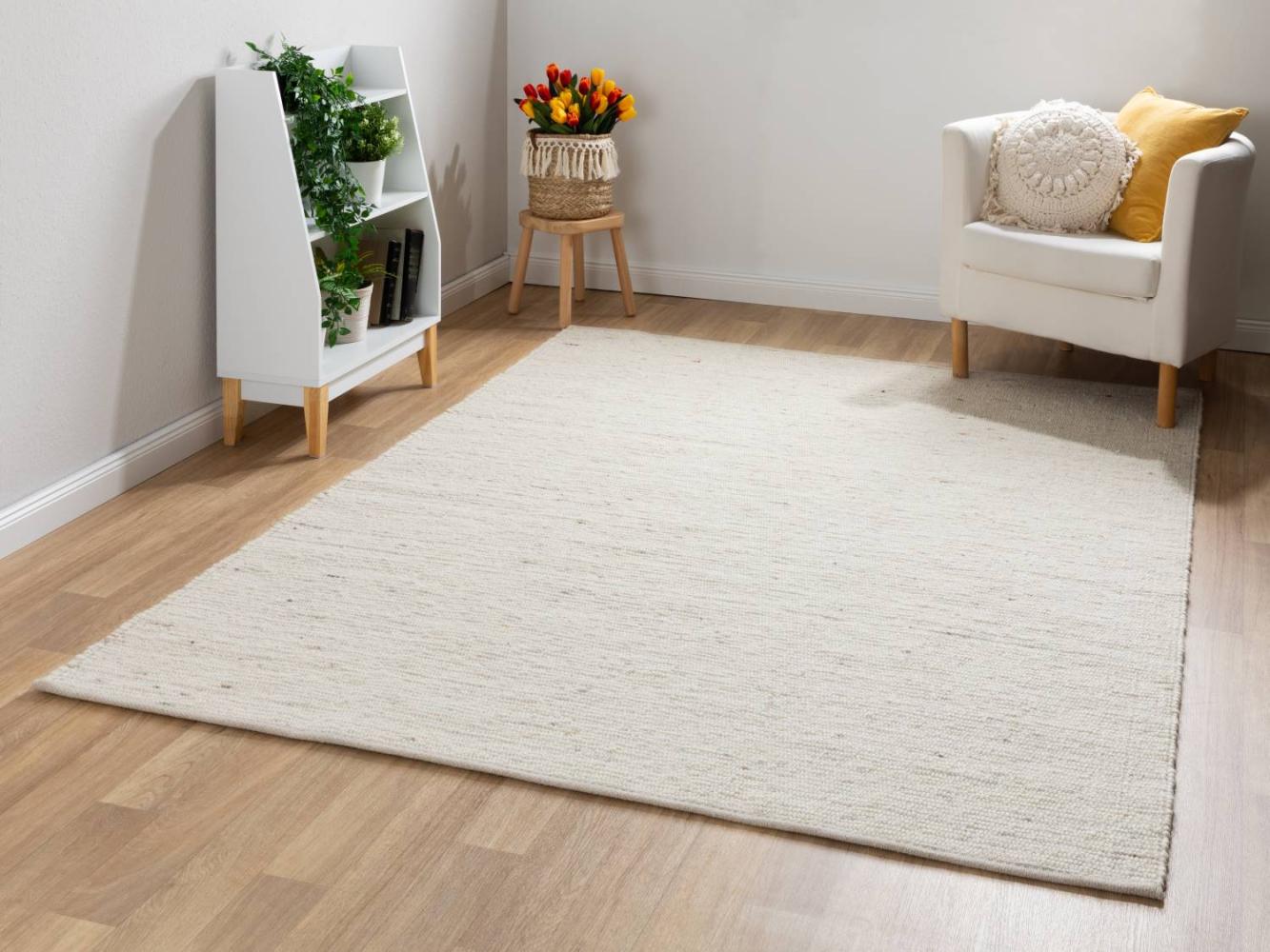 Handweb Teppich Landshut exklusiv, Farbe: Natur Hell, Größe: 250x340 cm Bild 1