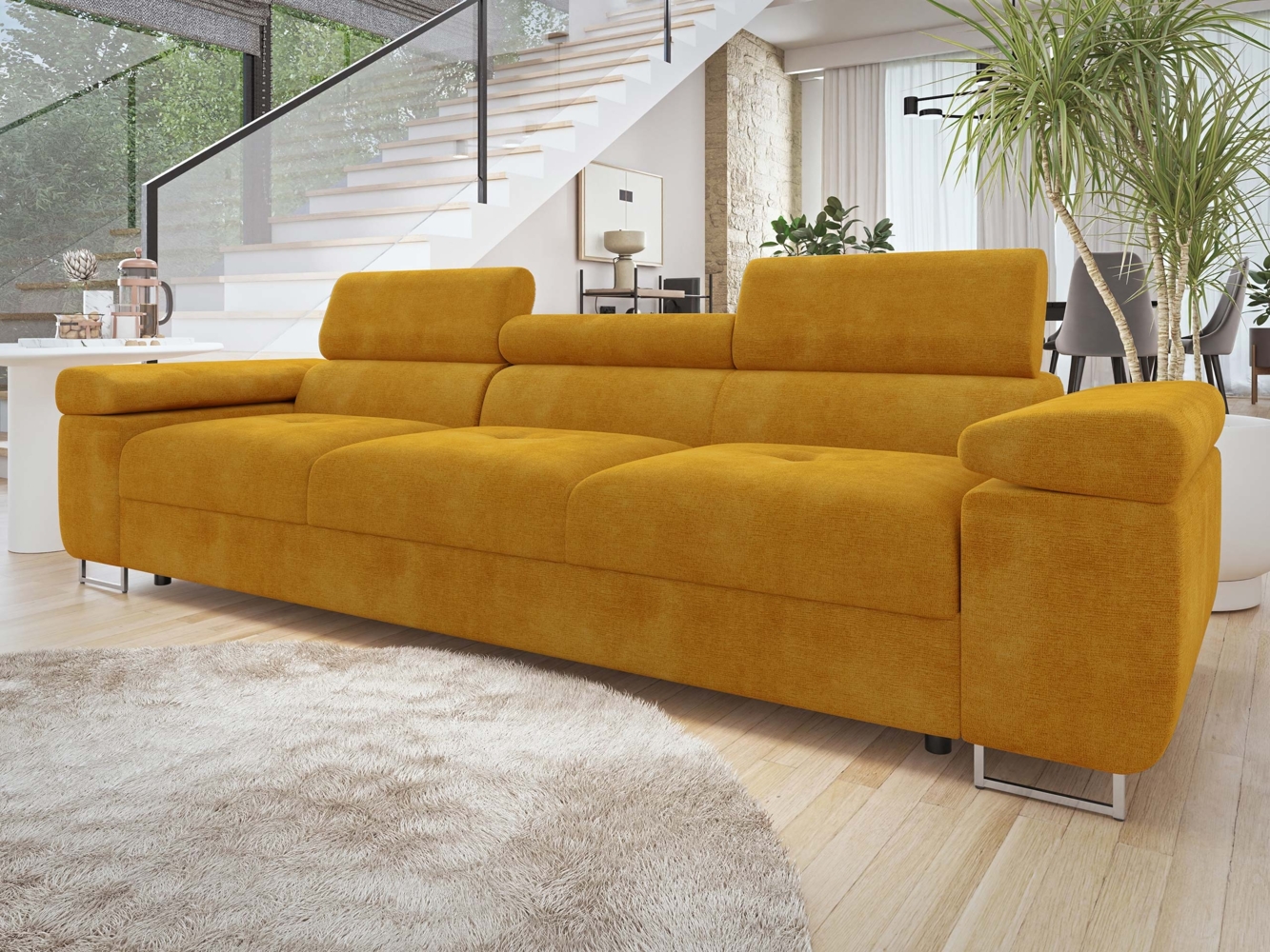 Sofa Torezio III mit Einstellbare Kopfstützen (Farbe: Wave 05) Bild 1