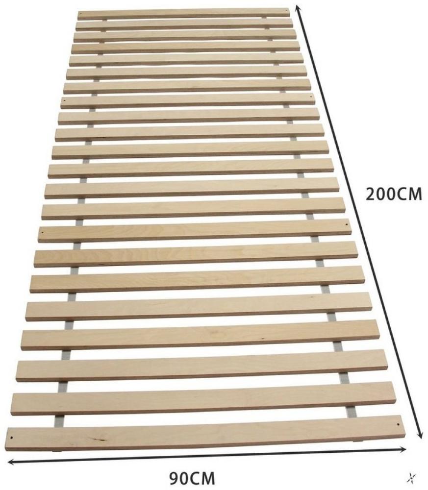 Rollrost Rolllattenrost Bettrost aus Stabile Multiplex Birke mit 450Kg plus Belastung Clamaro 90x200 Bild 1