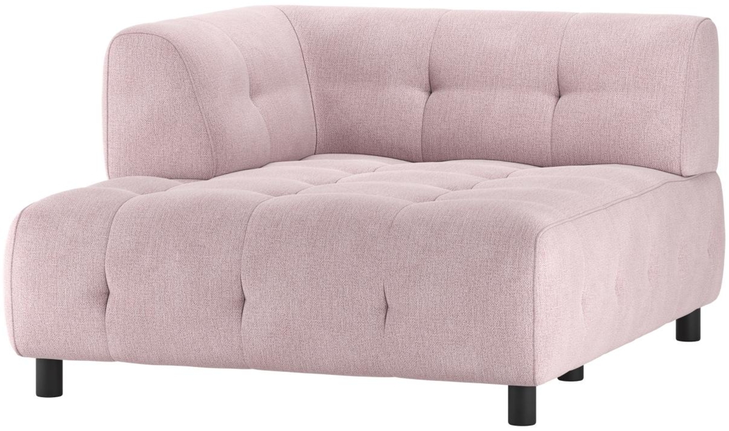 Modulsofa Louis Chaiselongue aus Flachgewebe Links, Rosa Bild 1