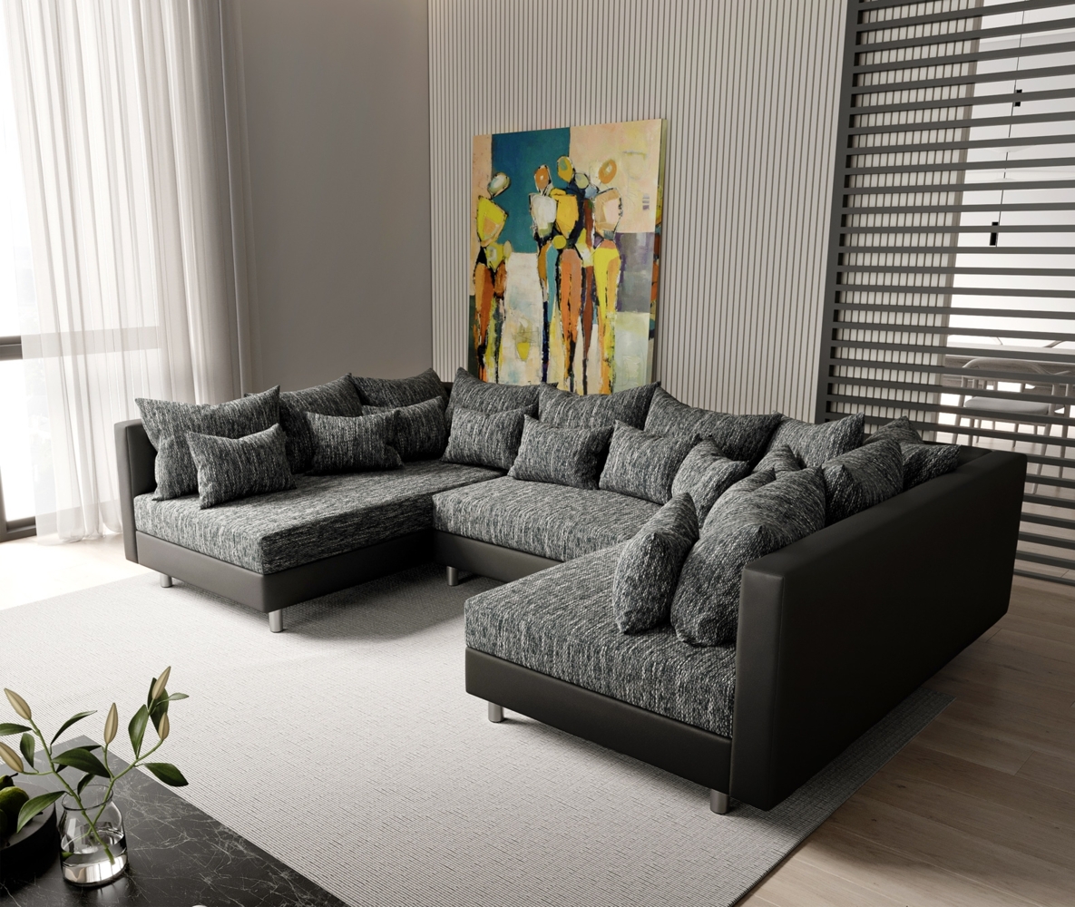 Wohnlandschaft Clovis Schwarz Modularsofa Modulsystem Bild 1