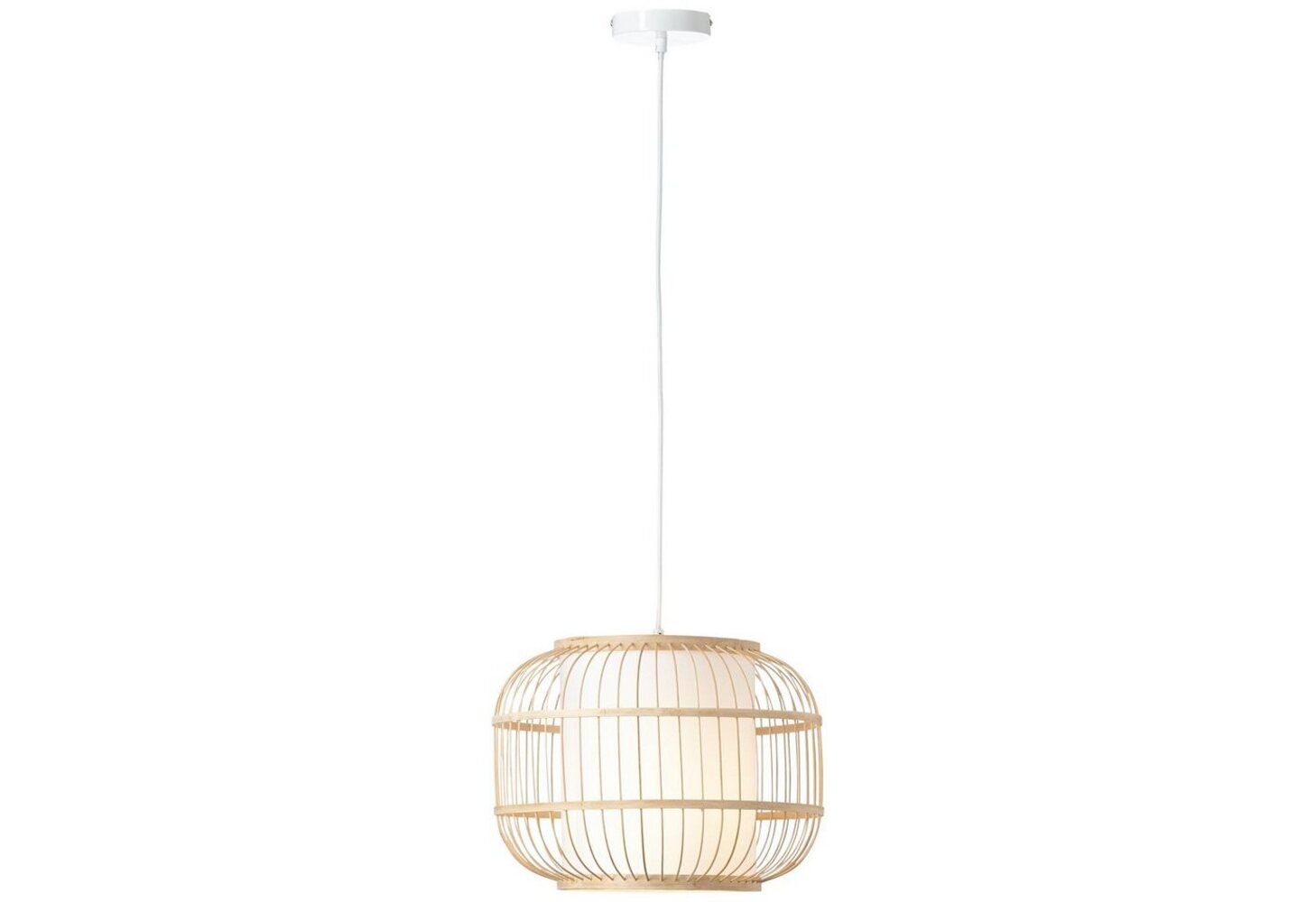 Brilliant Leuchten No. 99266-09 Bones Pendelleuchte 40cm natur weiß E27 Bild 1