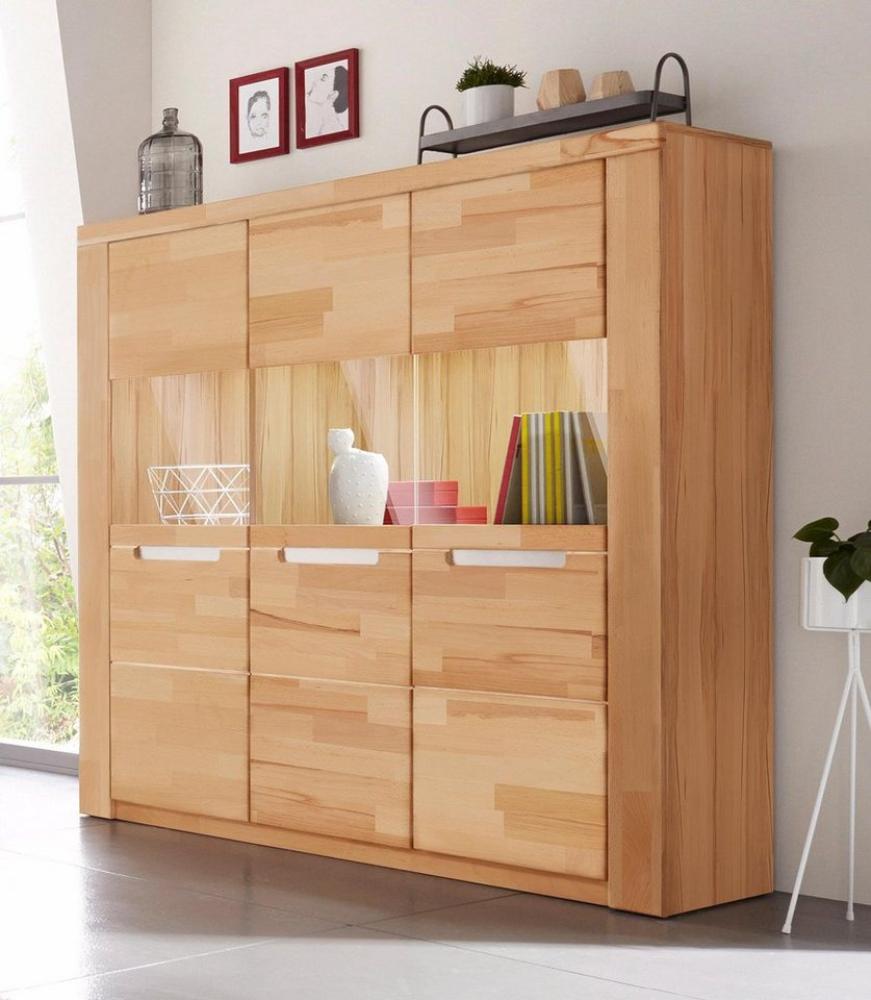 Home affaire Highboard Kolding, Breite 140 cm mit 3 Glastüren Bild 1