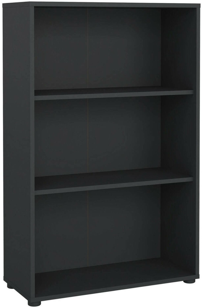 Dmora Bücherregal Sparto, Büroregal, Mobiler Buchhalter, Bücherbrett, 80x34 h124 cm, Grau Bild 1