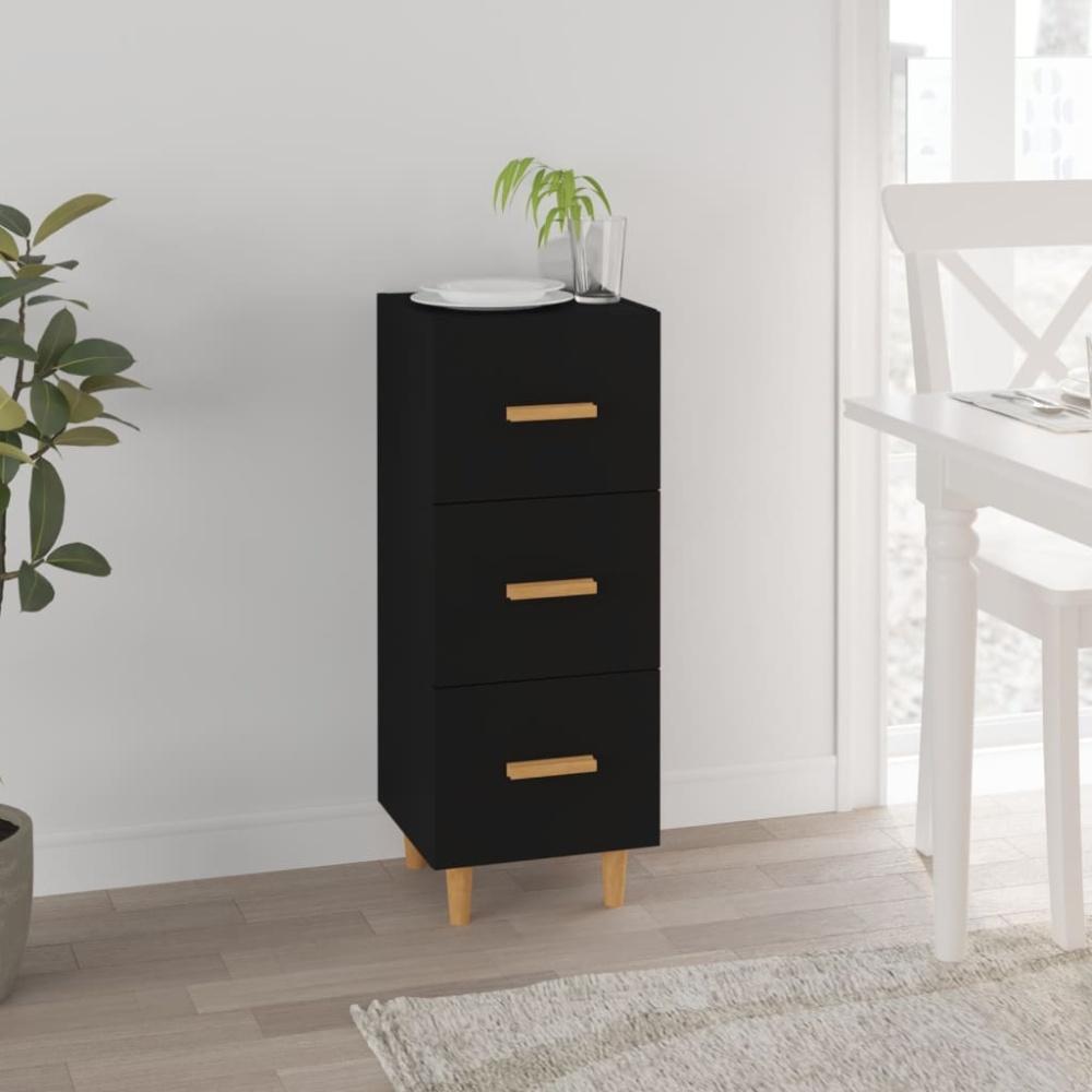 Sideboard Schwarz 34,5 x 34 x 90 cm Holzwerkstoff [812340] Bild 1