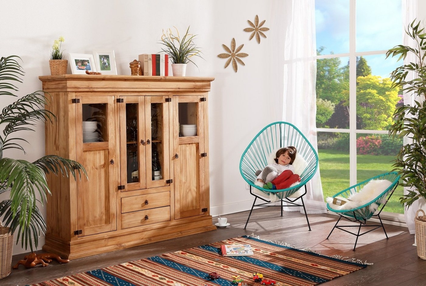 1a Direktimport Highboard Original Mexico Möbel Highboard Schrank - Pinie Massivholz - Landhauss Bild 1