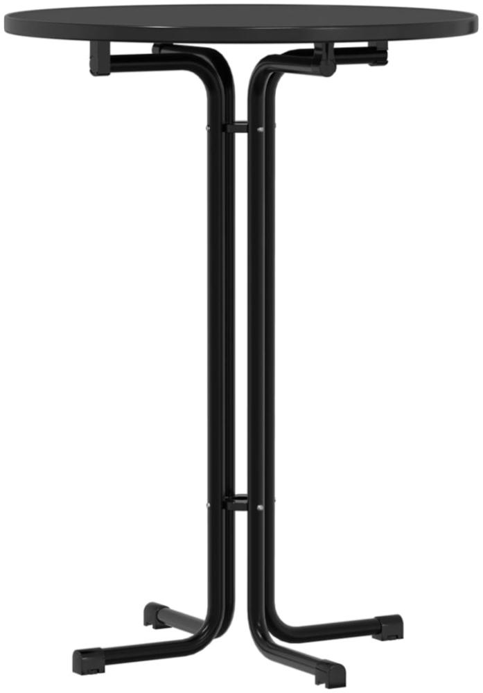 vidaXL Esstisch Schwarz Ø80x110 cm Holzwerkstoff und Stahl 4008305 Bild 1